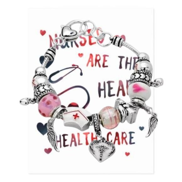 Nurse Charm Bracelet New Frontline Heroes Angels New RN LPN Medical Prof… - Picture 2 of 7